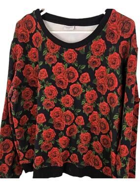 Bums And Roses Sweatshirt 2XL BACHELOR SHOW WHIMSIGOTH Retro Coquette Black Red